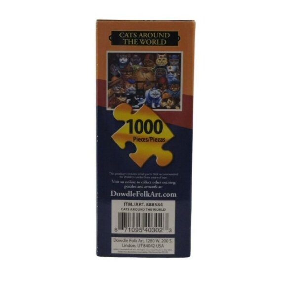 Dowdle Cats Around The World 19 x 27 inch 1000 Piece Jigsaw Folk Puzzle Sealed - Picture 7 of 10